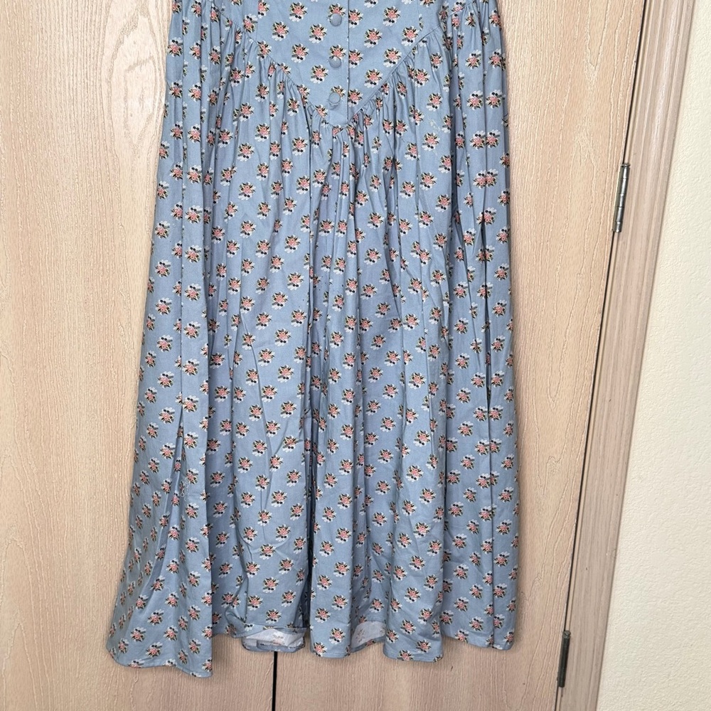 Recollection Mona Print Prairie Cottage Core Pioneer Vintage Style Cotton Dress - Picture 5 of 15